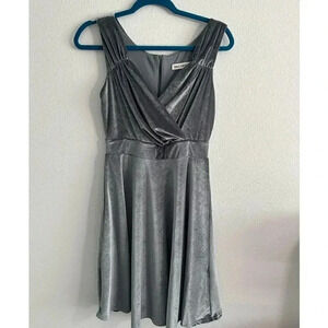 Grace Karin | Velvet A-line Dress | Grey | Cocktail Dress | M | Party Dress